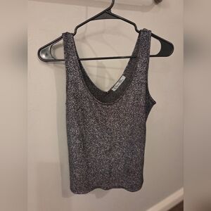 Sienna Sky Shimmering Silver Tank Top
